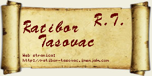 Ratibor Tasovac vizit kartica